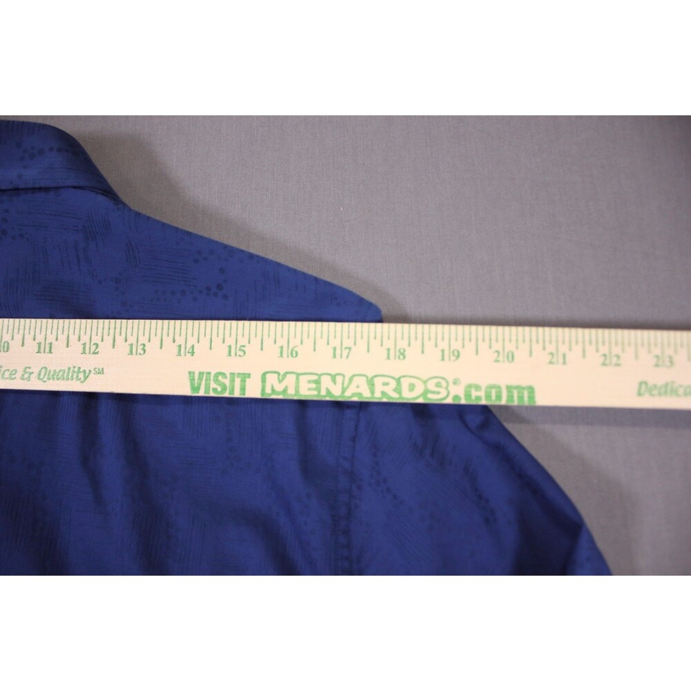 Robert Graham Shirt Mens Blue Geometric Check Flip Cuff Long Sleeve Button Up S - Picture 4 of 12